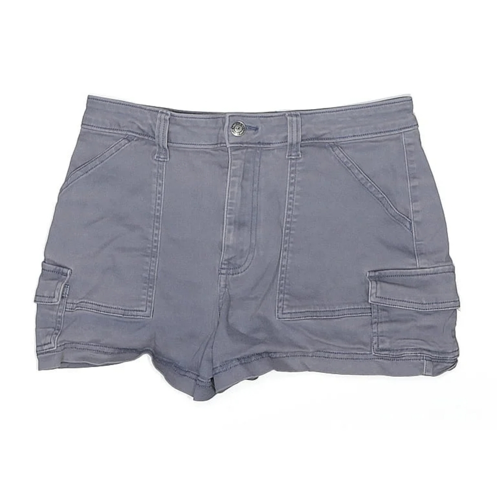 Hollister Women Stylish Gray Cargo Shorts 15/14 W32